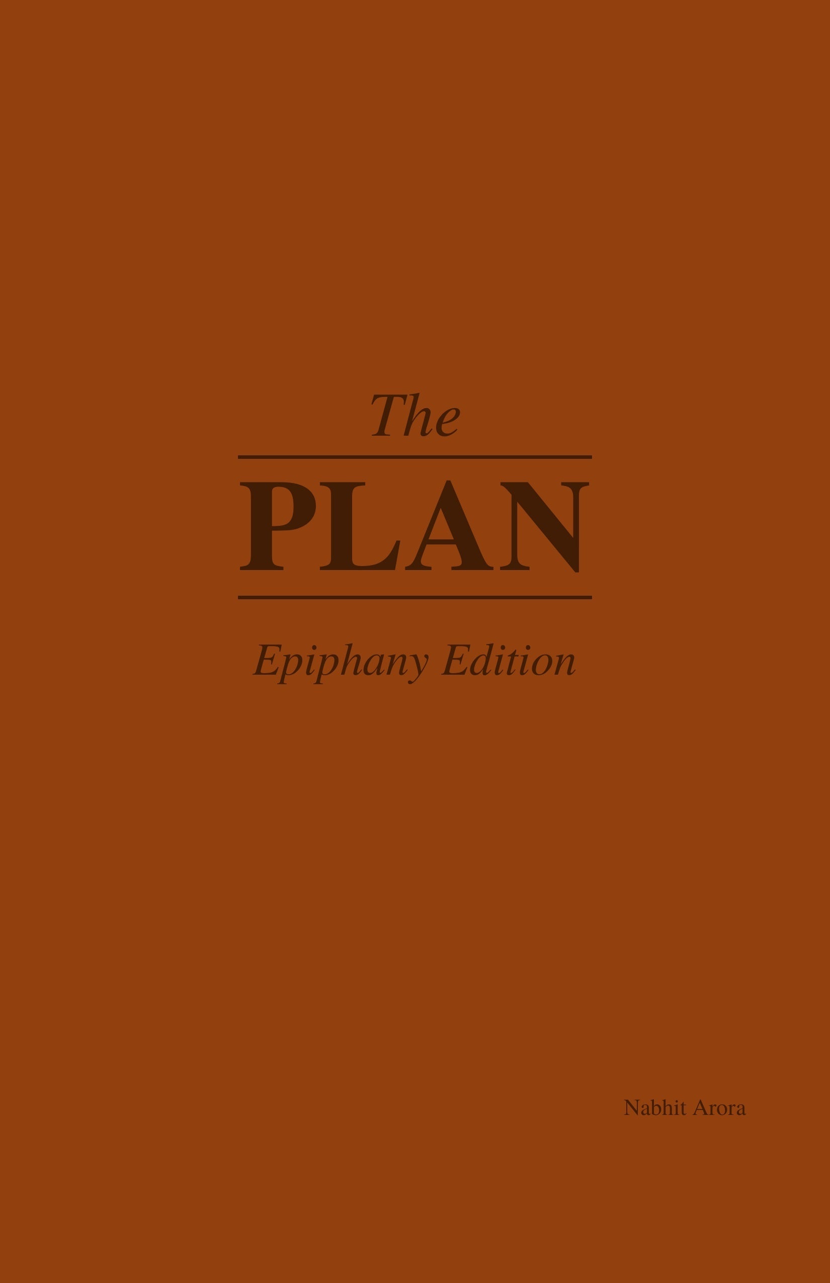 The Plan: Epiphany Edition — 30-Day Planner